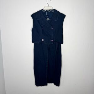 Vintage Sostanza denim set top size small and bottom size 8